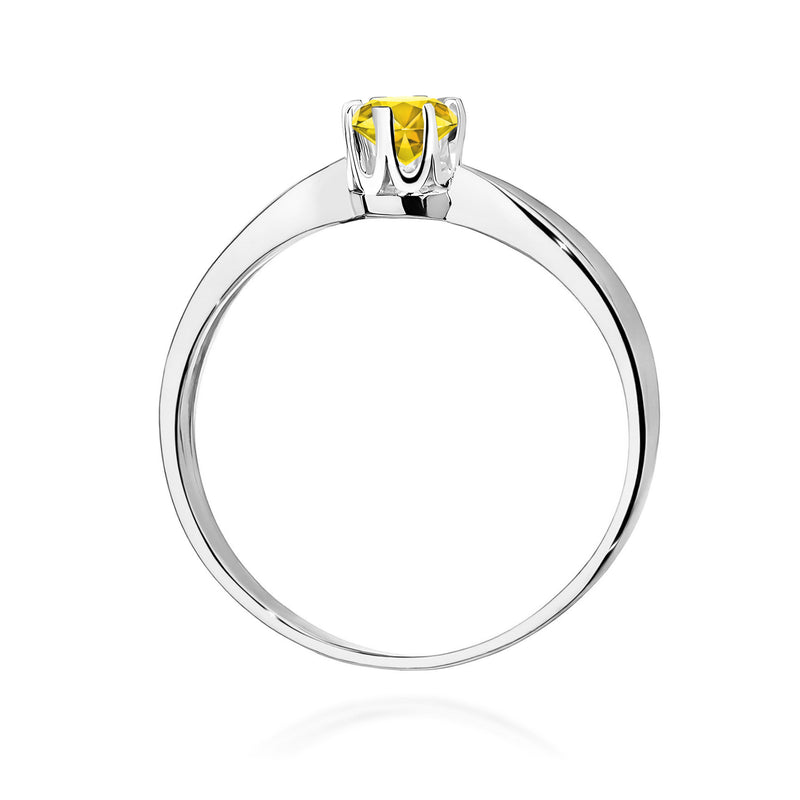 Inel Aur 14K cu Diamant Galben de Laborator 0.50 ct, imaginea 9 din 9