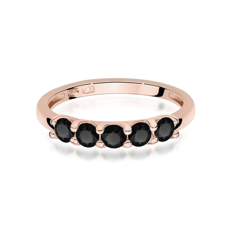 Inel Aur 14K cu Diamante Naturale Negre 0.60 ct, imaginea 6 din 12