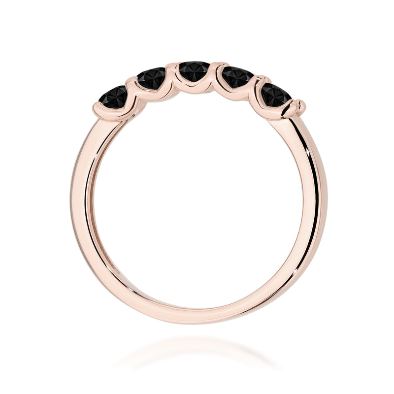 Inel Aur 14K cu Diamante Naturale Negre 0.60 ct, imaginea 7 din 12