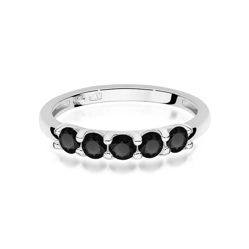Inel Aur 14K cu Diamante Naturale Negre 0.60 ct, imaginea 10 din 12
