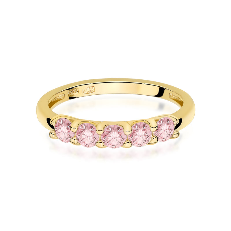 Inel Aur 14K cu Diamante Roz de Laborator 0.50 ct, imaginea 2 din 12