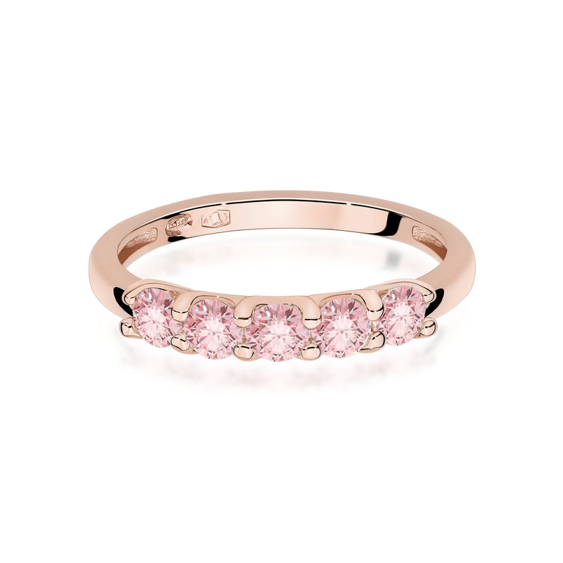Inel Aur 14K cu Diamante Roz de Laborator 0.50 ct, imaginea 6 din 12