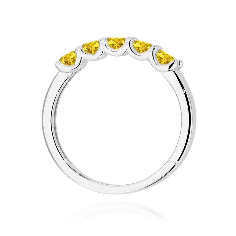 Inel Aur 14K cu Diamante Galbene de Laborator 0.50 ct, imaginea 11 din 12