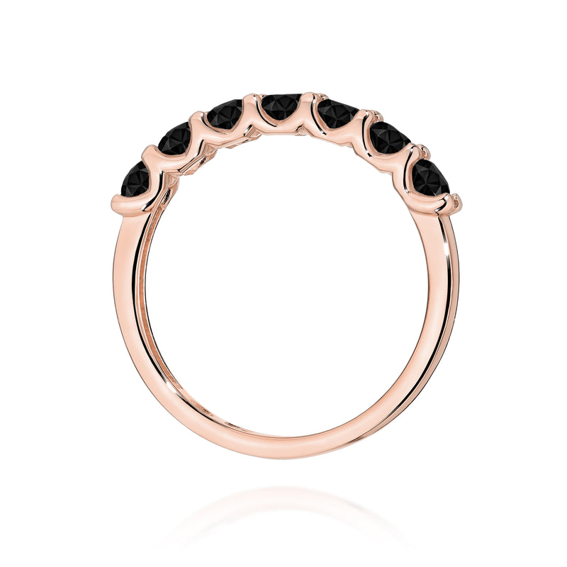 Inel Aur 14K cu Diamante Naturale Negre 0.84 ct, imaginea 7 din 12