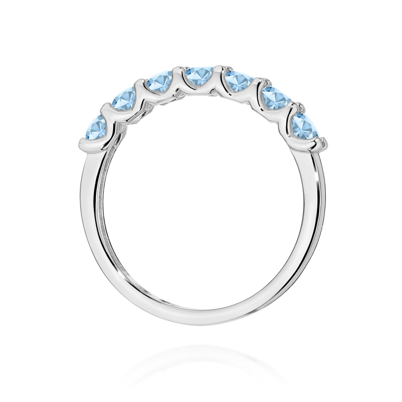 Inel Aur 14K cu Diamante Albastre de Laborator 0.70 ct, imaginea 11 din 12