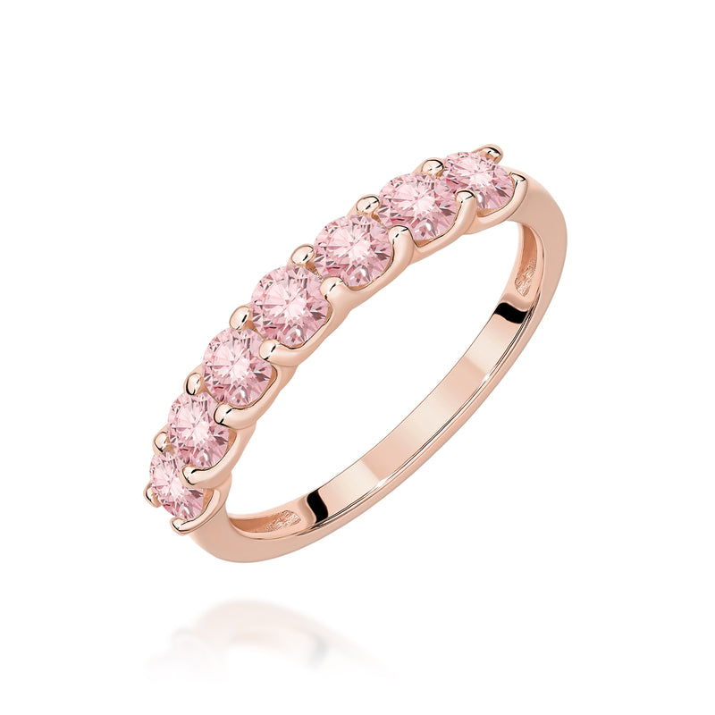 Inel Aur 14K cu Diamante Roz de Laborator 0.70 ct, imaginea 5 din 12