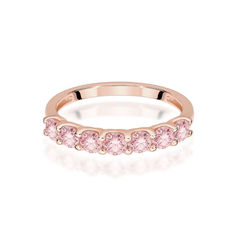Inel Aur 14K cu Diamante Roz de Laborator 0.70 ct, imaginea 6 din 12