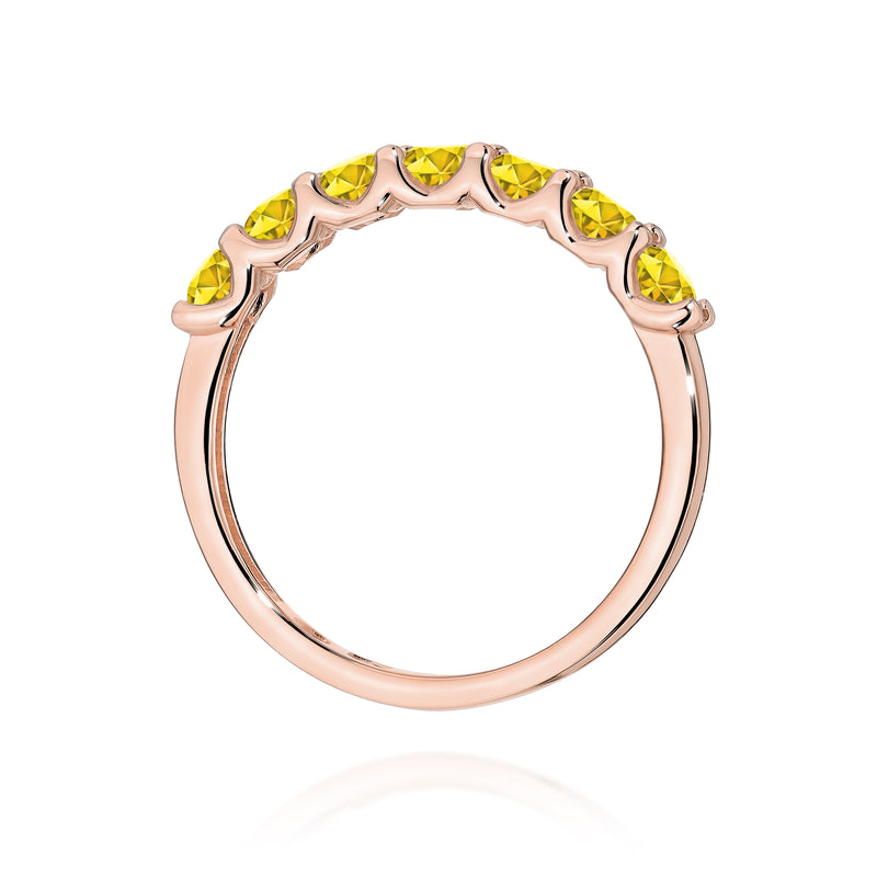 Inel Aur 14K cu Diamante Galbene de Laborator 0.70 ct, imaginea 7 din 12