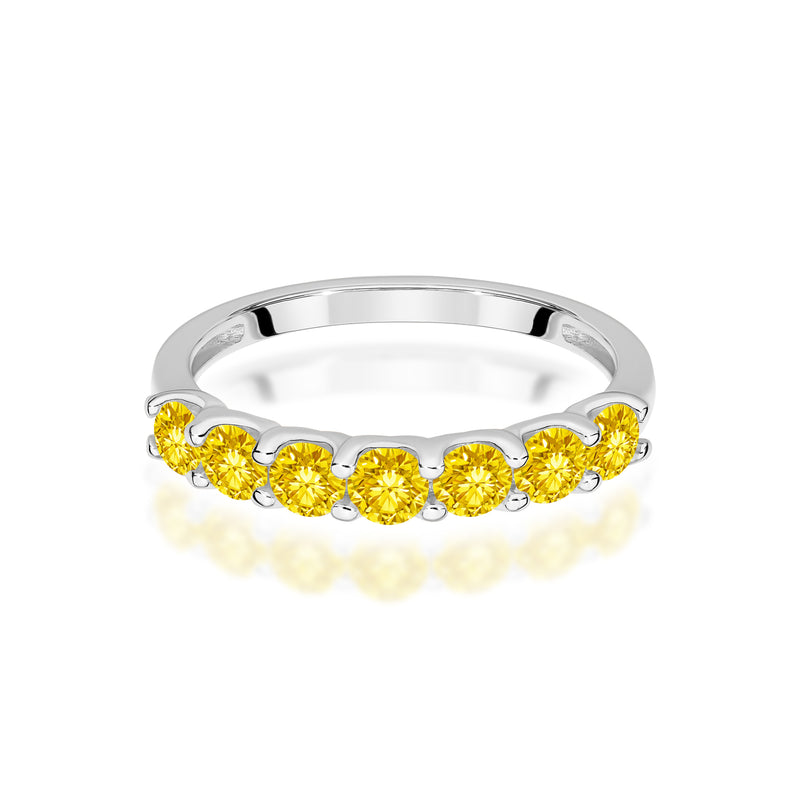 Inel Aur 14K cu Diamante Galbene de Laborator 0.70 ct, imaginea 10 din 12