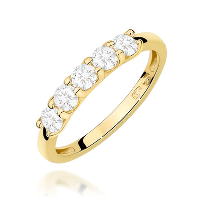 Inel Aur 9K cu Diamante de Laborator 0.50 ct