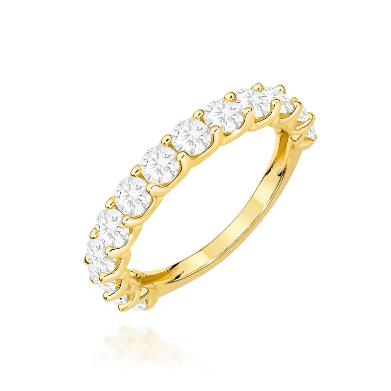 Inel Aur 9K cu Diamante Naturale 1.30 ct — Aur galben