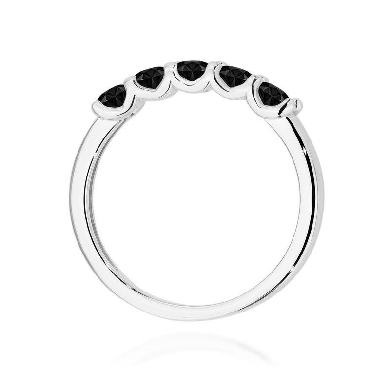 Inel Aur 9K cu Diamante Naturale Negre 0.60 ct, imaginea 7 din 8