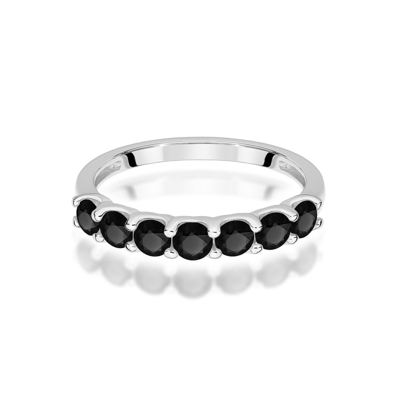 Inel Aur 9K cu Diamante Naturale Negre 0.84 ct, imaginea 6 din 8