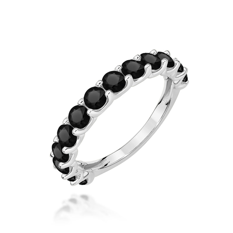 Inel Aur 9K cu Diamante Naturale Negre 1.56 ct, imaginea 5 din 8