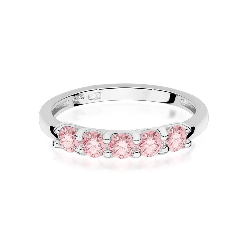 Inel Aur 9K cu Diamante Roz de Laborator 0.50 ct, imaginea 6 din 8