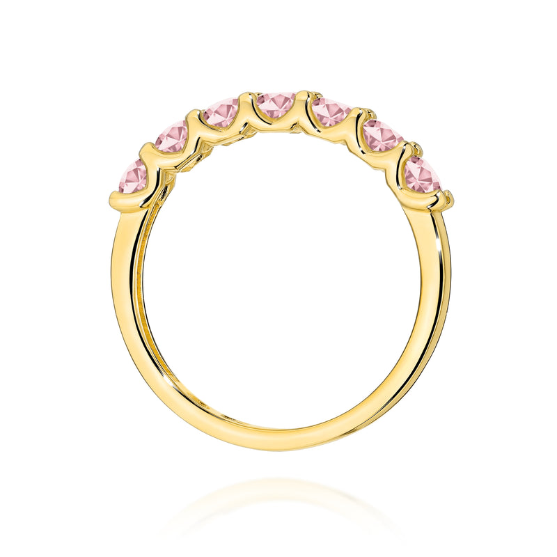 Inel Aur 9K cu Diamante Roz de Laborator 0.70 ct, imaginea 3 din 8