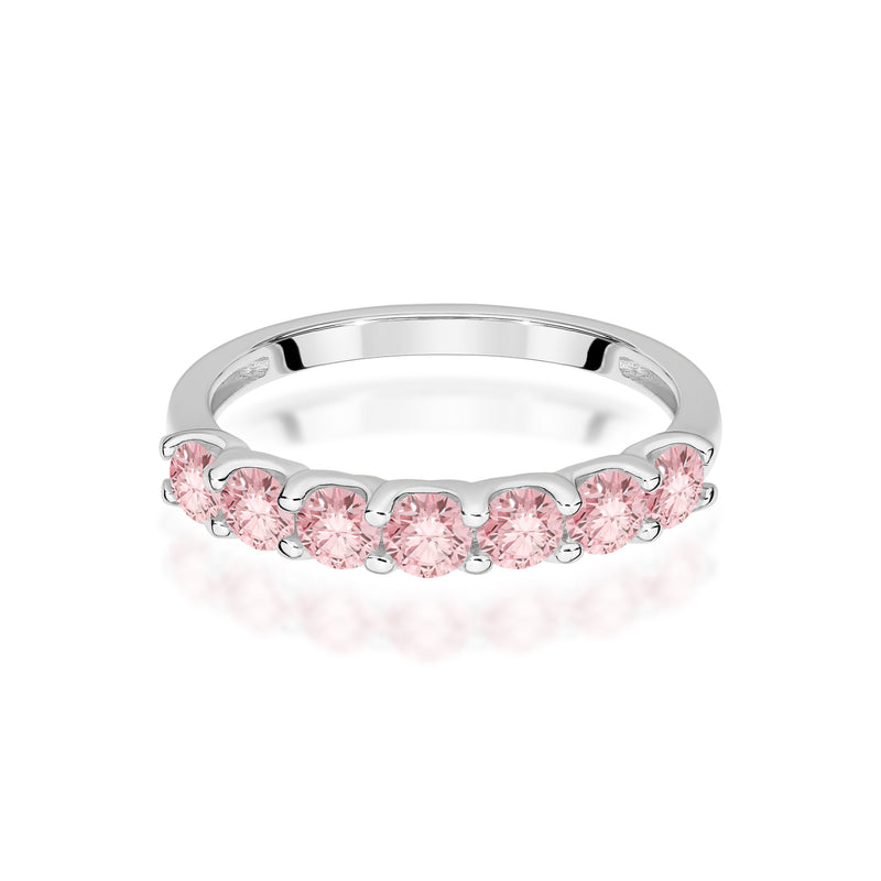 Inel Aur 9K cu Diamante Roz de Laborator 0.70 ct, imaginea 6 din 8