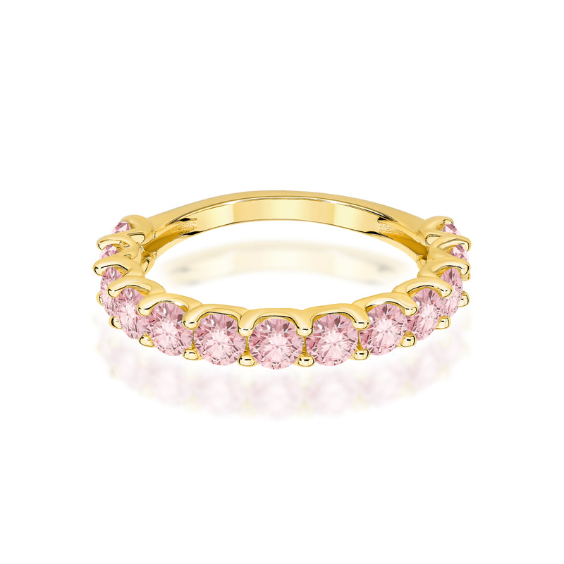 Inel Aur 9K cu Diamante Roz de Laborator 1.30 ct, imaginea 2 din 8