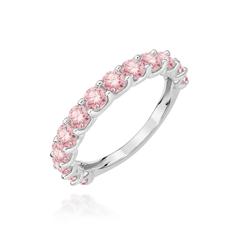 Inel Aur 9K cu Diamante Roz de Laborator 1.30 ct, imaginea 5 din 8
