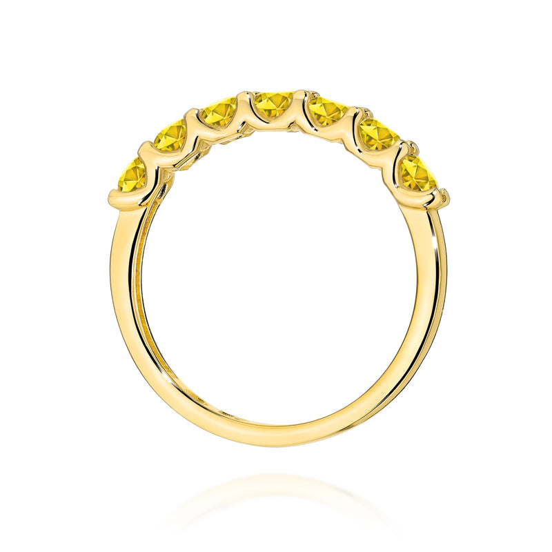 Inel Aur 9K cu Diamante Galbene de Laborator 0.70 ct, imaginea 3 din 8