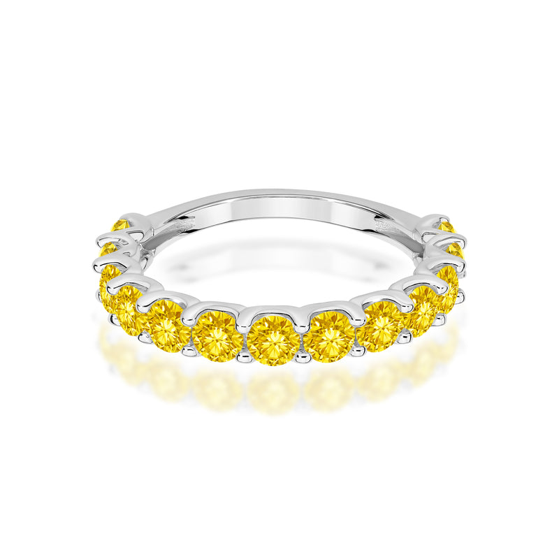 Inel Aur 9K cu Diamante Galbene de Laborator 1.30 ct, imaginea 6 din 8