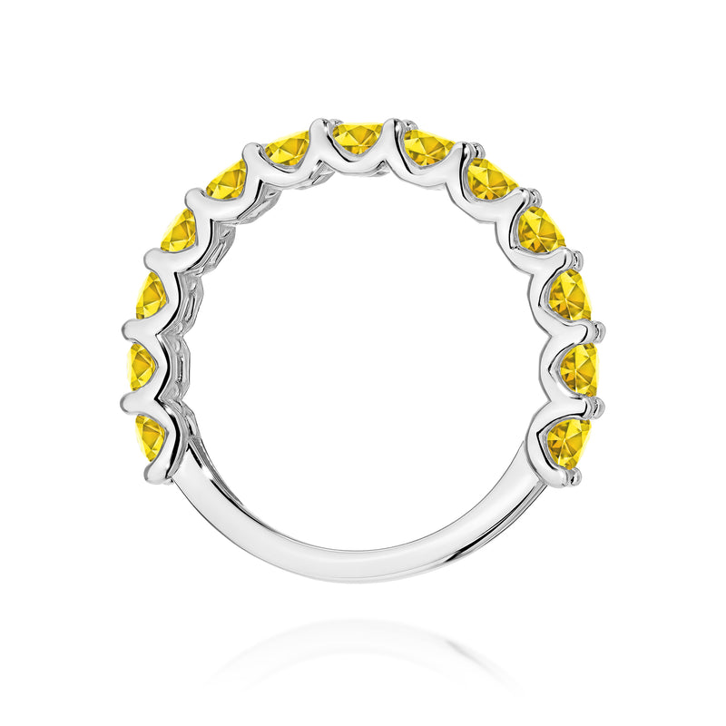 Inel Aur 9K cu Diamante Galbene de Laborator 1.30 ct, imaginea 7 din 8