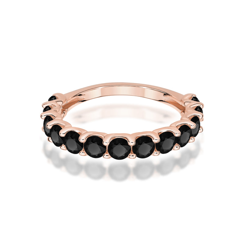 Inel Aur 14K cu Diamante Naturale Negre 1.56 ct, imaginea 6 din 12