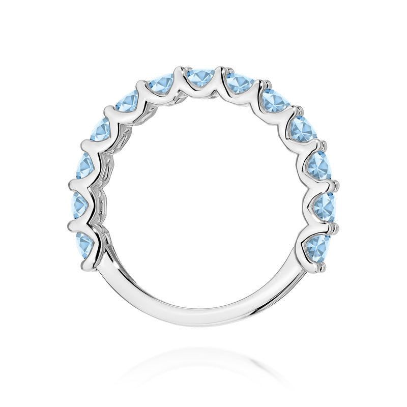 Inel Aur 14K cu Diamante Albastre de Laborator 1.30 ct, imaginea 11 din 12