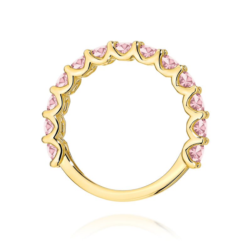 Inel Aur 14K cu Diamante Roz de Laborator 1.30 ct, imaginea 3 din 12