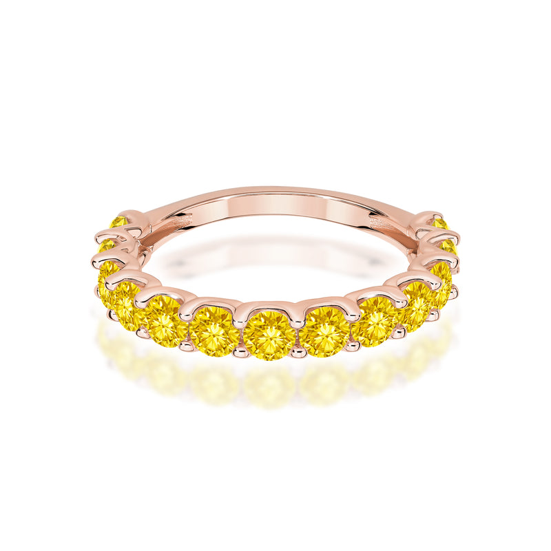 Inel Aur 14K cu Diamante Galbene de Laborator 1.30 ct, imaginea 6 din 12