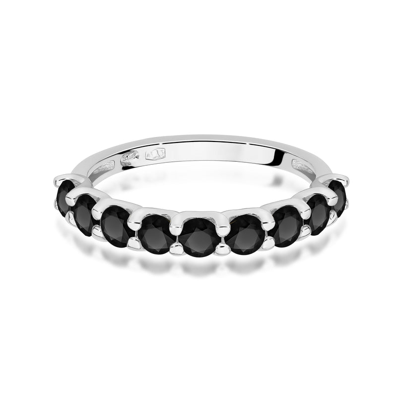 Inel Aur 14K cu Diamante Naturale Negre 1.08 ct, imaginea 10 din 12