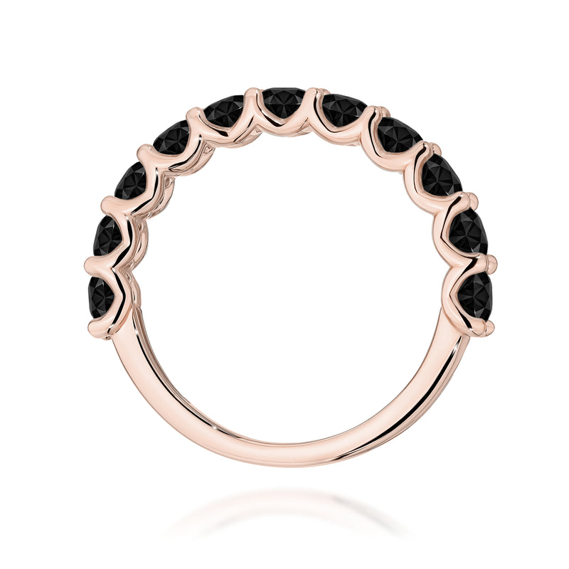 Inel Aur 14K cu Diamante Naturale Negre 1.32 ct, imaginea 7 din 12