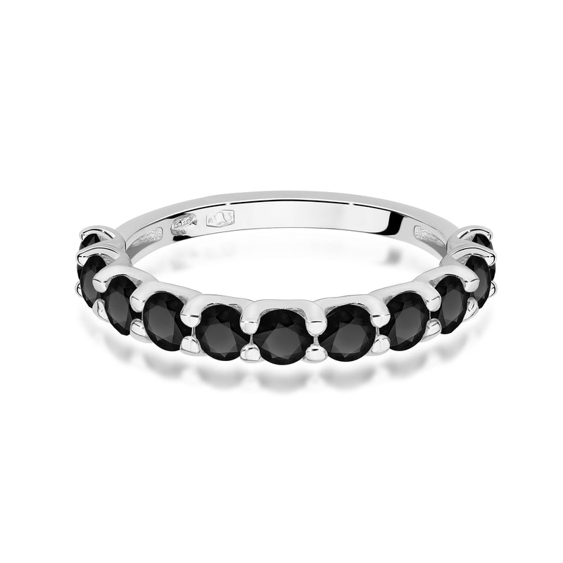 Inel Aur 14K cu Diamante Naturale Negre 1.32 ct, imaginea 10 din 12