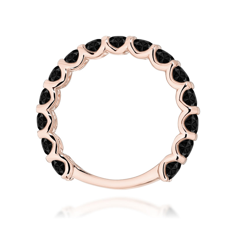 Inel Aur 14K cu Diamante Naturale Negre 1.80 ct, imaginea 7 din 12
