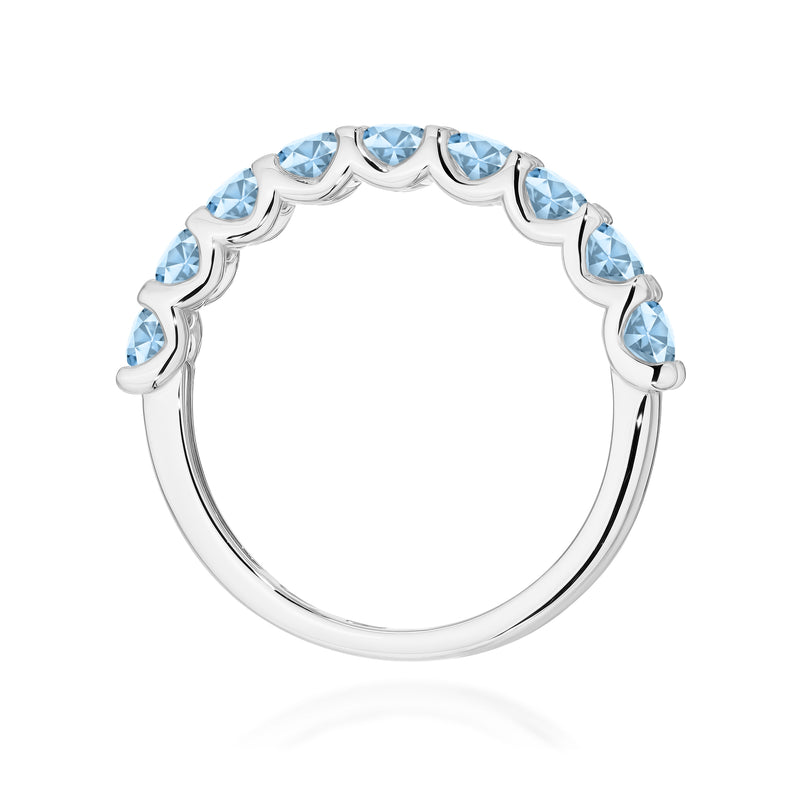 Inel Aur 14K cu Diamante Albastre de Laborator 0.90 ct, imaginea 11 din 12