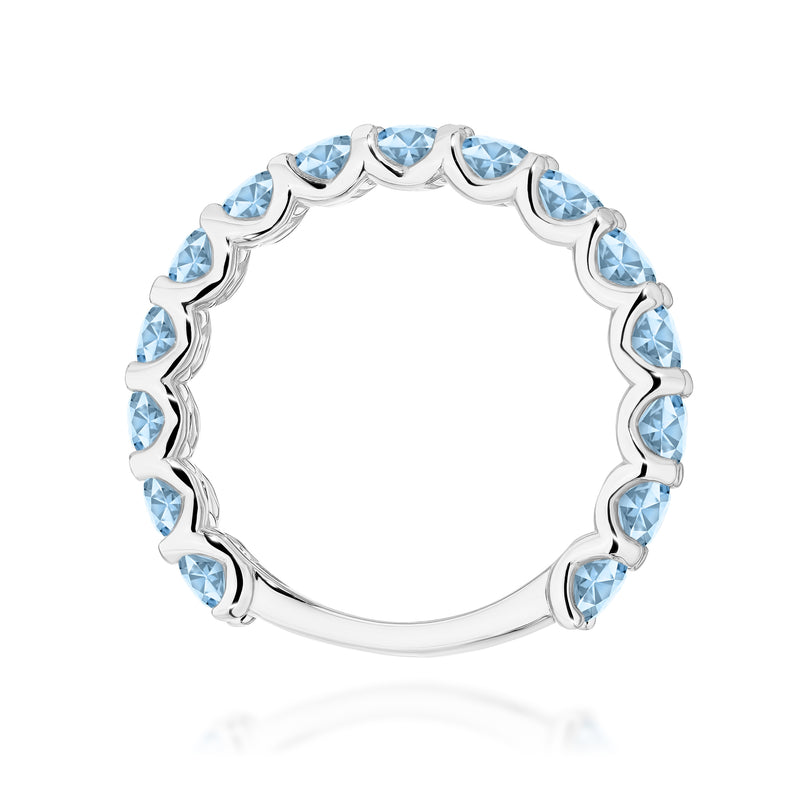 Inel Aur 14K cu Diamante Albastre de Laborator 1.50 ct, imaginea 11 din 12