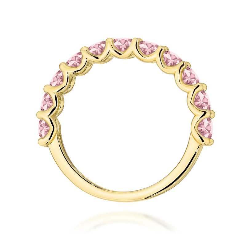 Inel Aur 14K cu Diamante Roz de Laborator 1.10 ct, imaginea 3 din 12