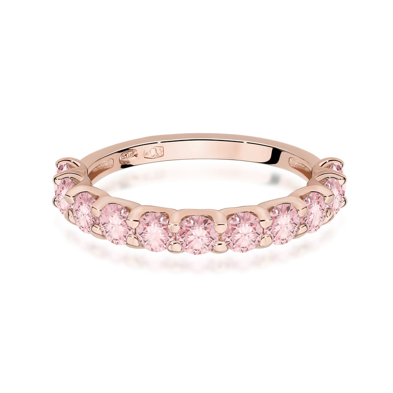 Inel Aur 14K cu Diamante Roz de Laborator 1.10 ct, imaginea 6 din 12