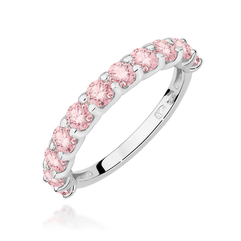 Inel Aur 14K cu Diamante Roz de Laborator 1.10 ct, imaginea 9 din 12