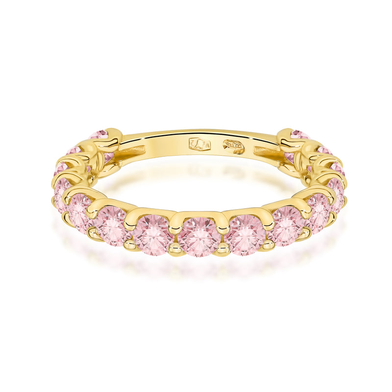 Inel Aur 14K cu Diamante Roz de Laborator 1.50 ct, imaginea 2 din 12