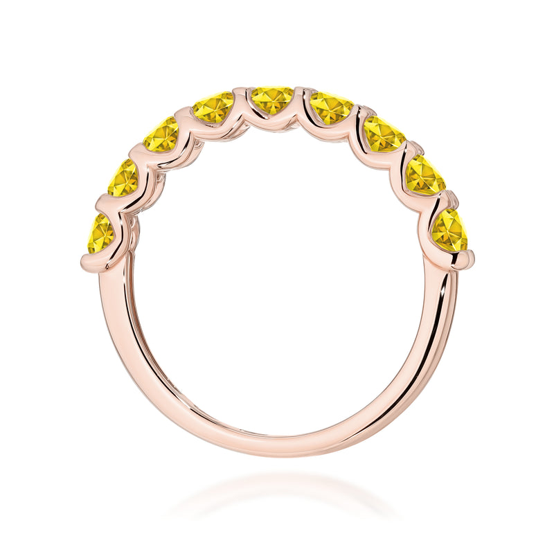 Inel Aur 14K cu Diamante Galbene de Laborator 0.90 ct, imaginea 7 din 12