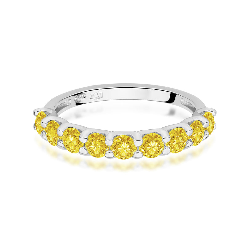 Inel Aur 14K cu Diamante Galbene de Laborator 0.90 ct, imaginea 10 din 12