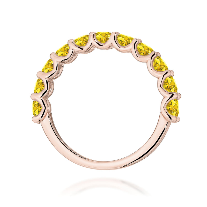 Inel Aur 14K cu Diamante Galbene de Laborator 1.10 ct, imaginea 7 din 12
