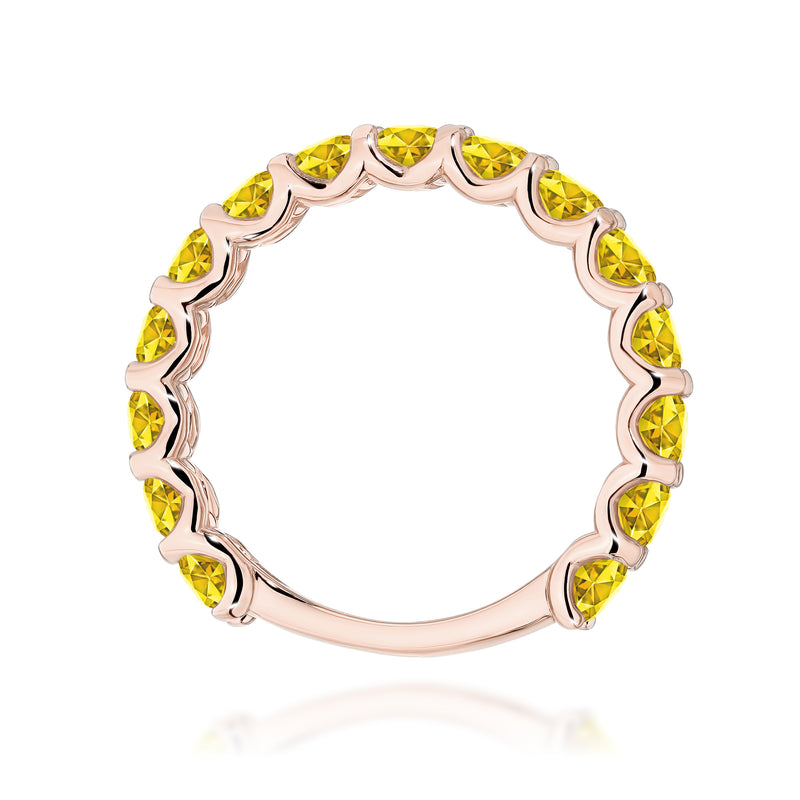 Inel Aur 14K cu Diamante Galbene de Laborator 1.50 ct, imaginea 7 din 12