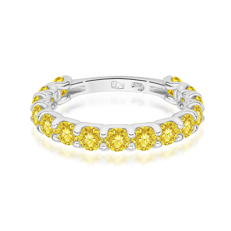 Inel Aur 14K cu Diamante Galbene de Laborator 1.50 ct, imaginea 10 din 12