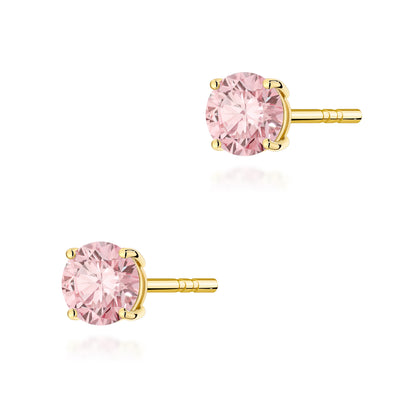 Cercei Aur 14K cu Diamant Roz de Laborator 0.50 ct